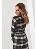 Women\'s checkered flannel set, black 5026 - Online store - Boutique